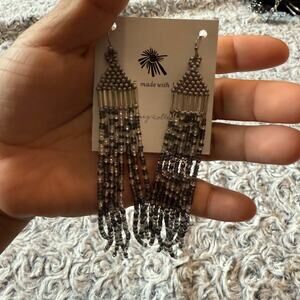 lNoonday Collection‎ Irregular Geometric Cutout Earrings Thailand Brown Gold